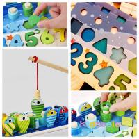 Juguete Educativo De Madera Para Niños Juego De Pesca Magnético Sorteo De Formas Y Aprendizaje De Números Y Letras Montessori - details 14