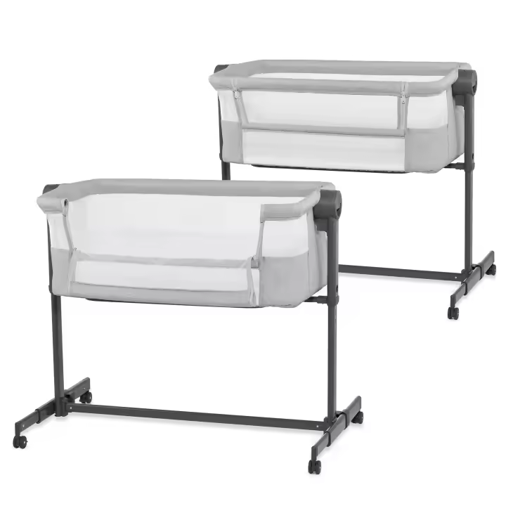 Kinderkraft NESTE UP 2 Cuna Colecho para Bebé con Colchón, Cuna de Cabecera, Fácil ajuste de cama de padres, Ajuste de altura, Buena Circulación de Aire - 1