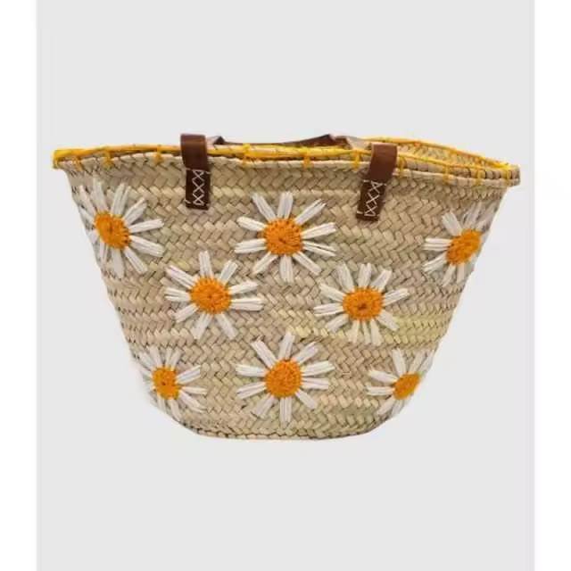 Bolso bordado margaritas con asas     -EkilikuaHome - 1