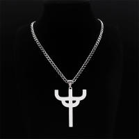 Collar De Acero Inoxidable Gótico Judas Priest Para Mujer Color Plata Con Colgante Santo Cadena De Moda Tendencia N1181S03 - details 5