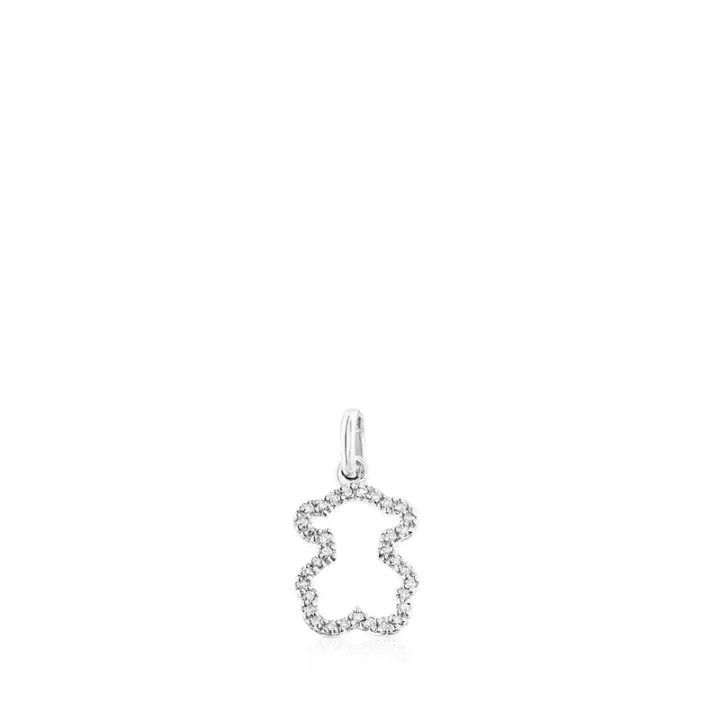 Colgante de Oso de Plata de Ley 925, joyería de lujo y European Americana, accesorios Lindos y de moda para Niños - 1