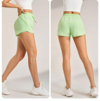 Shorts Deportivos Para Mujer Yoga Fitness Cintura Alta Holgados Tres Cuartos Elásticos Quick-Drying Transpirables Antiglareantes - details 14