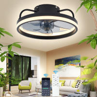 Ventiladores de techo con Control remoto y luz, lámpara LED, ventiladores de techo silenciosos inteligentes para decoración de dormitorio y sala de estar, lámpara de techo - details 1