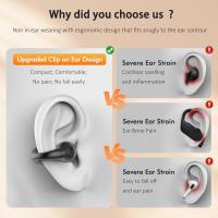 Auriculares abiertos con auriculares inalámbricos Bluetooth 5.3, auriculares deportivos con micrófono incorporado con auriculares y ganchos auriculares, caja de carga inalámbrica y pantalla, auriculares deportivos impermeables al agua y Fitness - details 0