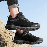 Zapatos De Senderismo De Cuero HIKEUP De Alta Calidad Duraderos Para Hombres Deportes Al Aire Libre Trekk Ing Subida Caza Zapatillas Respirables Talla True - details 11
