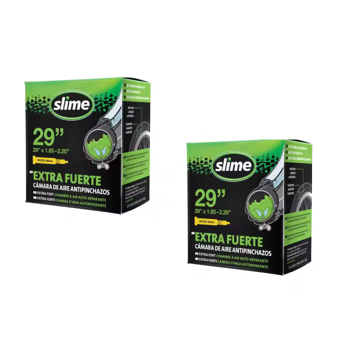Slime - Pack de 2 Cámaras Antipinchazos 29" - Válvula Presta 48mm - Slime para Ciclismo MTB - 1