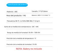 Sensor Inteligente De Temperatura Y Humedad Tuya WiFi Monitor Remoto Para Casa Inteligente Compatible Con Alexa Y Google Assistant - details 2