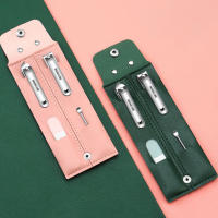 Juego De Cortauñas Portátil Para Viaje Herramientas De Manicura Y Pedicura Cortauñas Aparato Para Oídos Y Acrílico Verde Oscuro Rosa - details 1