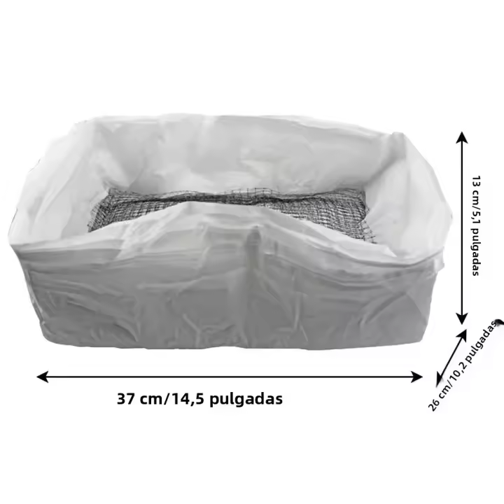 Bolsas De Arenero Para Gatos 10Pcs Con Cierre Y Red Filtro Reutilizables Bolsas De Papel Para Caja De Arenero Thicken - 1