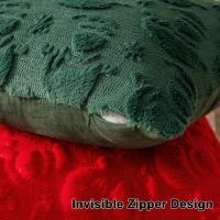 Funda De Cojín Navideña De 18x18 Pulgadas En Pelo Sintético Falso De Hombre De Nieve Para Sofá Y Silla Decoración De Invierno Para Sala De Estar - details 3