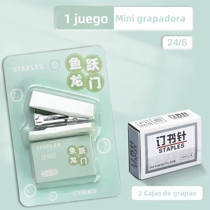 Mini Multifuncional Clavadora Con 1000 Clavos Para Estudiantes Para Fijar Papel De Exámenes Suministros De Oficina Y Escuela Material Metálico Tamaño Mini - 1