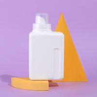 Botella De Detergente De Lavandería En Blanco 500ml Con Manija Vertical Grooved Vaciable Para Agua Jabón Detergente Líquido - details 0