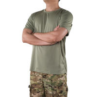 Camiseta Táctica Para Hombre MEGER Quick Dry Camiseta De Gimnasio Con Cuello Redondo Manga Corta Talla Grande Hasta 4XL Casual - details 21