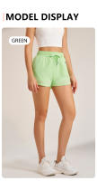 Shorts Deportivos Para Mujer Yoga Fitness Cintura Alta Holgados Tres Cuartos Elásticos Quick-Drying Transpirables Antiglareantes - details 13