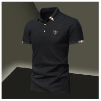 Camisa POLO Para Hombre De Verano Seda De Hielo Secado Rápido Manga Corta Color Sólido Ajuste Suelto Collar De Negocios Top Transpirable - details 21