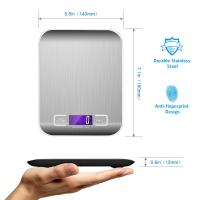 Básico de Cocina digital, Bascula Electrónica de Maple inoxidable de 10 kg, Bascula de Productos ultradelgada y elegant with Pantalla LCD retroiluminada para Cocinar, cerca y más - details 1