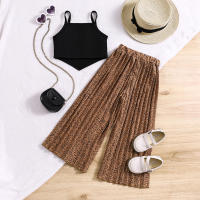 Conjunto De Verano Para Niñas 2 Piezas Camisa Con Aros Y Falda/Pantalones Estilo Vacacional Coreano Ropa Infantil Para Niñas De 4 a 7 Años - details 11