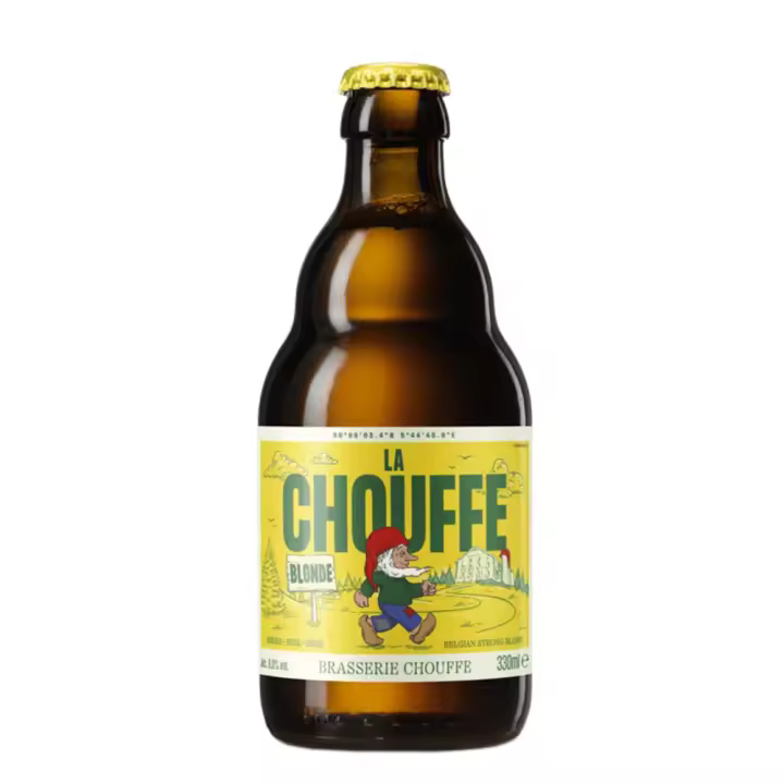 Cerveza Artesanal La Chouffe - Pack 6 ó 12 Botellas 33 CL - Strong Ale - Rubia - 8% - 1