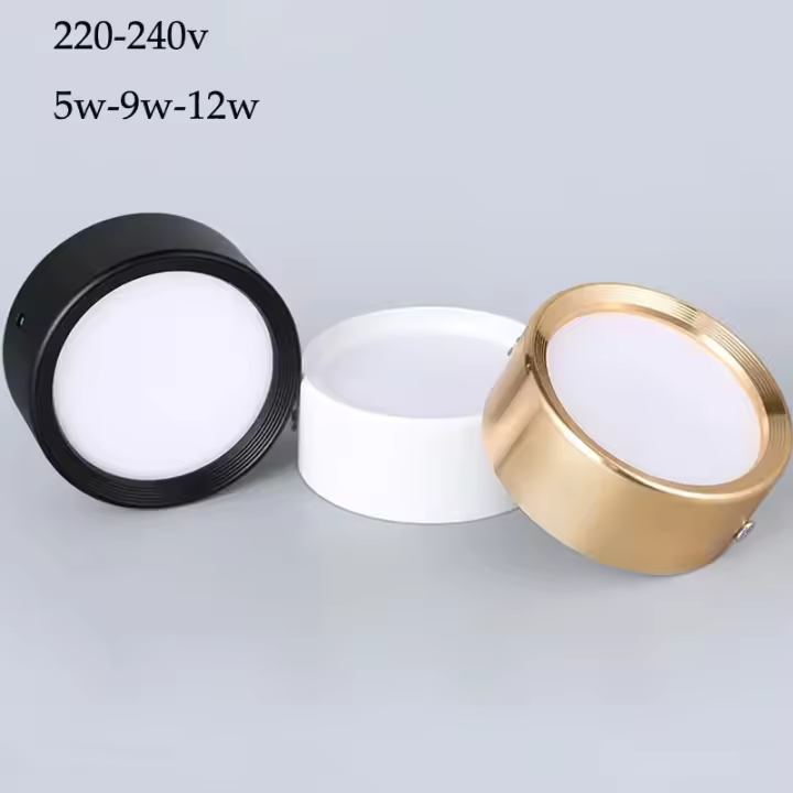 Lámpara De Techo Moderna Redonda Ultra Delgada LED Montaje En Superficie 5W 9W 12W Fixtures De Iluminación 220V 230V Cuerpo Blanco Cuerpo Negro - 1