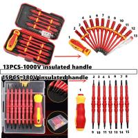 Juego De Destornilladores Aislados Cambiables 380V/13PCS 1000V Con Bits Magnéticos Herramientas De Reparación Para Electricistas - details 4