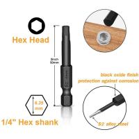 Juego De 10 Piezas De Cabezas De Destornillador Hexagonal SAE/Métrica Y Allen Con Cabezas De Broca De 1/4 De Diametro Mango De Solado Magnético Kit De Destornilladores - details 8