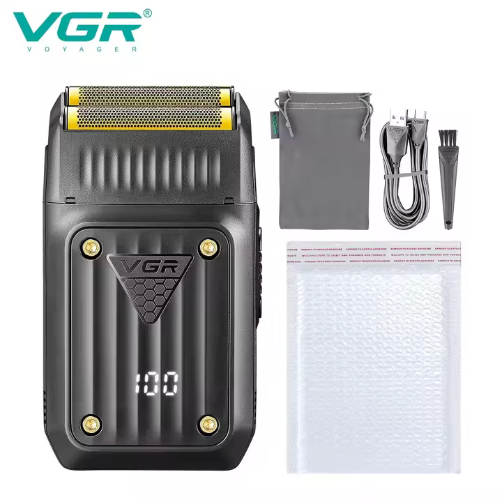 VGR Afeitadora Eléctrica Profesional Reciprocante Para Hombres Con LED Recargable V-363 Máquina De Afeitar Portátil Con Cuchilla De Tres Hojas Y Indicación De Carga - 1