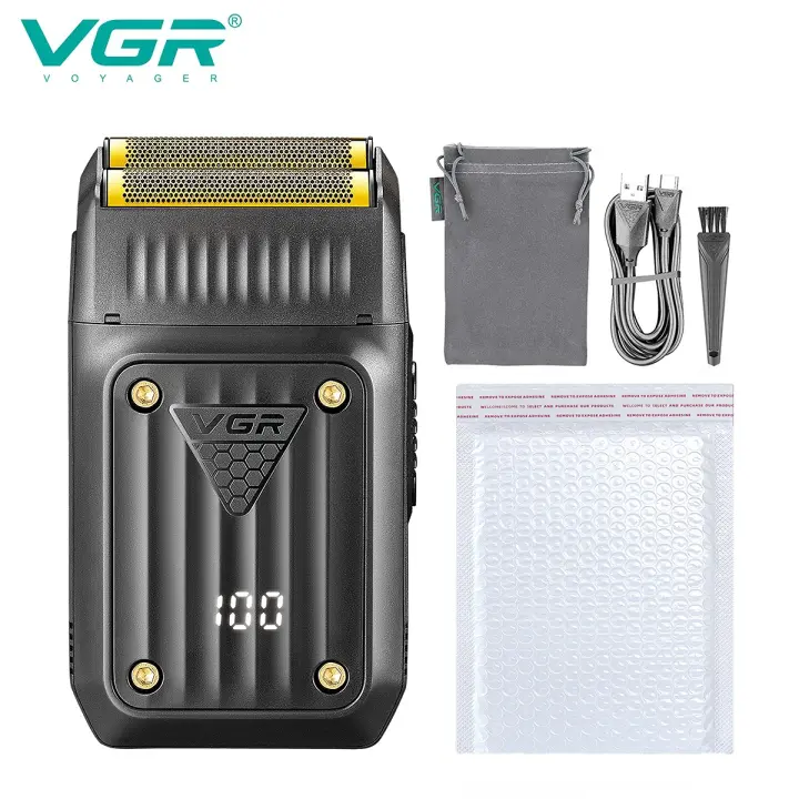 VGR Afeitadora Eléctrica Profesional Reciprocante Para Hombres Con LED Recargable V-363 Máquina De Afeitar Portátil Con Cuchilla De Tres Hojas Y Indicación De Carga - 1