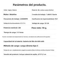 Cepillo De Dientes Eléctrico Rotativo 5 Modos Sonic Limpiador De Placa Para Adultos Recargable Con Cabezales Intercambiables Incluidos - details 11