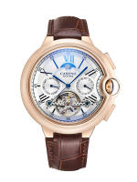 Reloj De Pulsera Automático De Lujo Para Hombre Estilo Casual Con Fase Lunar Y Calendaría Resistente Al Agua Cuero Y Acero Inoxidable - details 16