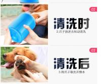 Limpia Paw Para Perros Portátil Tamaño S/M/L De Silicona Suave Limpieza De Patas De Mascota Con Cepillo Y Algodón Juguete Para Perros - details 7
