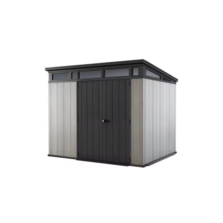 KETER 235716 Caseta de exterior Artisan 9x7 - 277x218x226 cm y 6m2 - Deco Gris - 1