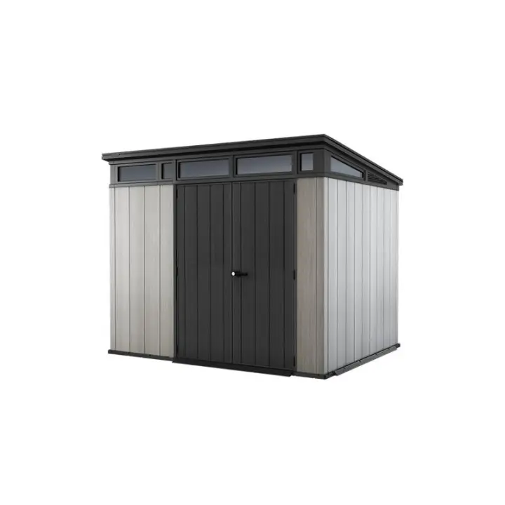 KETER 235716 Caseta de exterior Artisan 9x7 - 277x218x226 cm y 6m2 - Deco Gris - 1