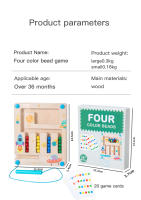 Tablero De Laberinto Magnético De Madera Para Niños Juguete Educativo Montessori Aprendizaje De Colores Y Formas Cognición Temprana - details 9