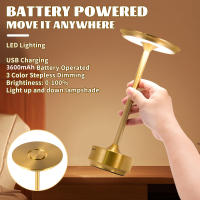 Lámpara De Escritorio LED Clásica Recargable Sin Cable Con Sensor De Toque 3 Colores Infinitos Modos Retro Estilo LED Luz Nocturna - details 1
