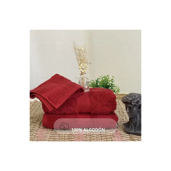 Toalla lavabo de baño colgable 100% algodón 500g/m² medidas 50x100cm Pack de 2 unidades o Pack 4 unidades. - 1