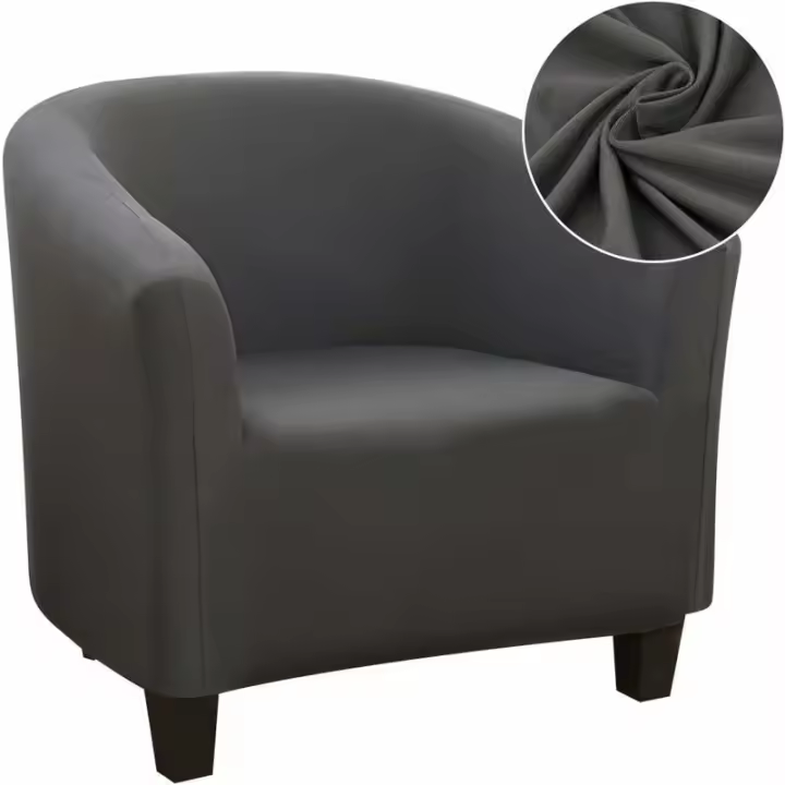 Funda elástico para Chaise Longue, fácil de instalar y LaVar, Funda para Silla con reposabrazos, Funda para Sillón C - 1