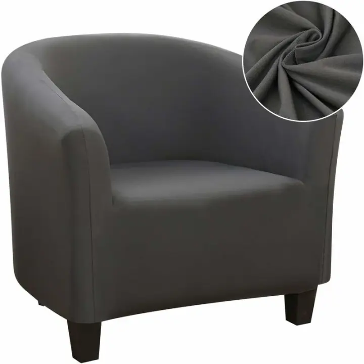 Funda elástico para Chaise Longue, fácil de instalar y LaVar, Funda para Silla con reposabrazos, Funda para Sillón C - 1