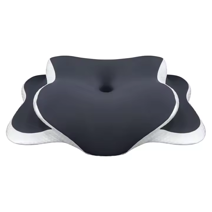 Almohada De Memoria Forma De Mariposa Alivio Del Dolor Cervical Orthopedica Almohada Para El Cuello De Espuma Suave Regreso Lento Rectángulo De Poliéster 100% - 1