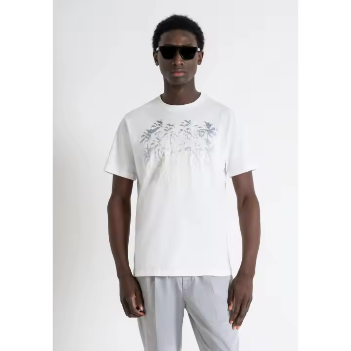 CAMISETA ANTONY MORATO M/C REGULAR FIT IN COTONE  CREMA - 1