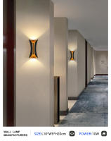 Lámpara De Pared LED Impermeable IP65 10W Para Exterior Jardín Puerta De Porche Iluminación Interior Dormitorio Lámpara De Noche Negra Moderna - details 7