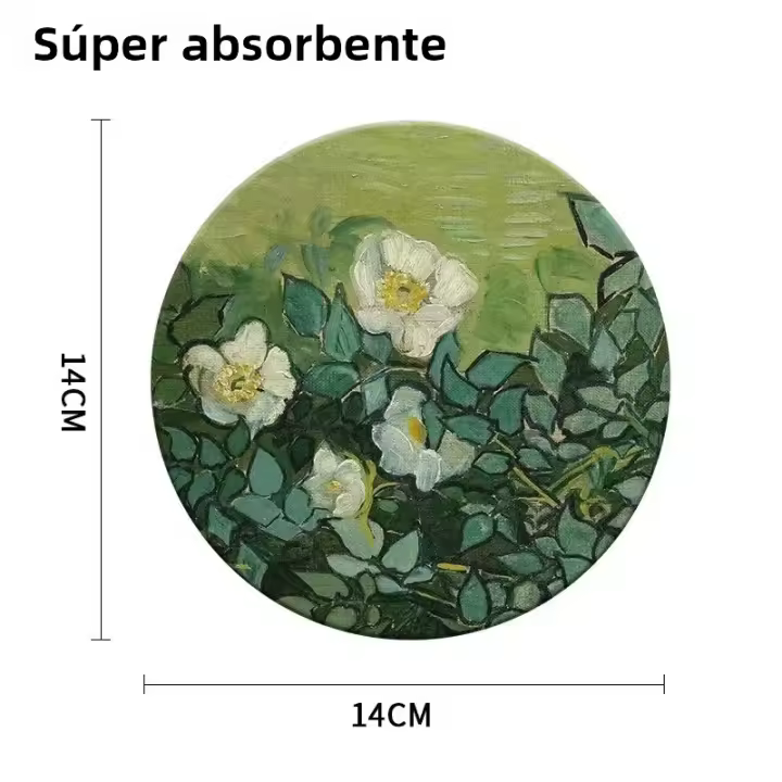 Alfombrilla De Secado De Platos Con Estampado De Café Vintage Antideslizante Absorbente Y Resistente Al Desgaste Para Decoración De La Mesa Y Piso Del Cocina - 1