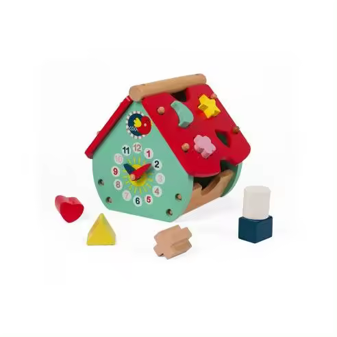 Juego para aprender formas, colores y la hora baby forest, en madera - Janod J08008 JU08008 JANOD - 1