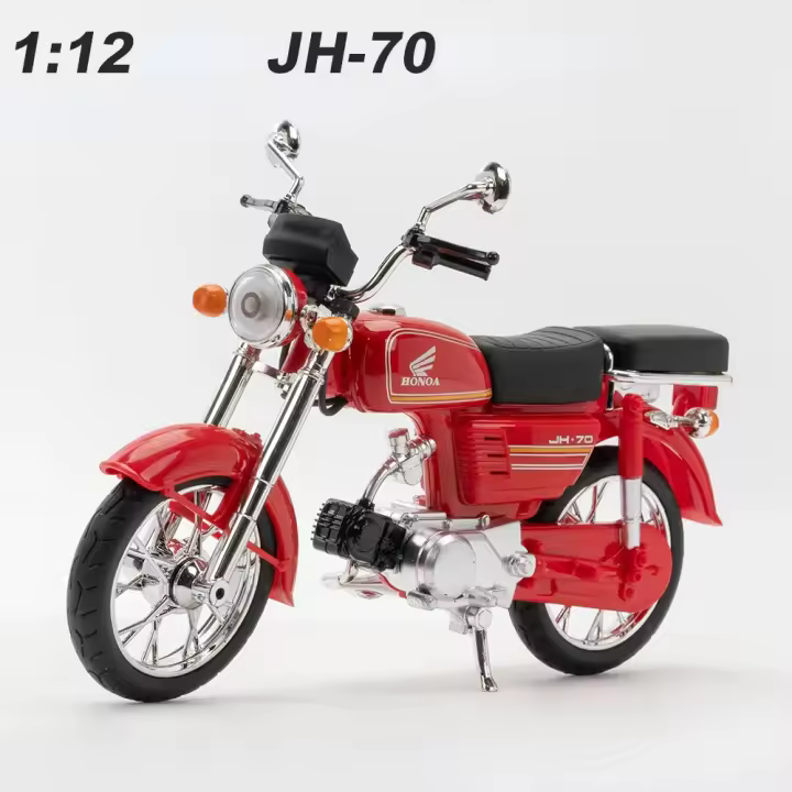 Modelo De Motocicleta Honda JiaLing JH-70 a Escala 1:12 Para Niños Juguete De Aleación De Metal Con Música Y Luz Absorción De Choque Clásica Regalo Ideal Para Coleccionistas - 1