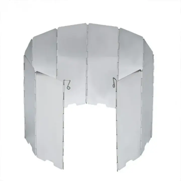 Escudo De Viento Plegable Ultraligero Para Camping Y Estufas De Gas Con 10 Platos Dobles Defensores De Viento Para Cocinas Portátiles - 1