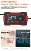 Cargador De Batería 12V6A Para Coche/Moto Con Pantalla Digital Protección Contra Inversión Adecuado Para Baterías De Plomo-Acidez Enchufe Europeo - details 3