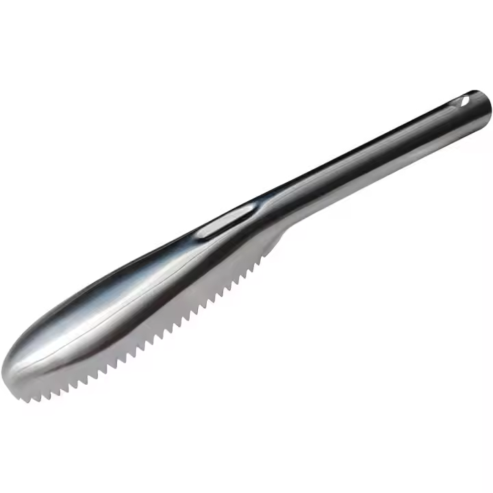 Fish Scaler, 304 Stainless Steel Fish Scaler Remover, Sawtooth Fish Descaler Tool for Family Kitchen, Seafood Markets - 1