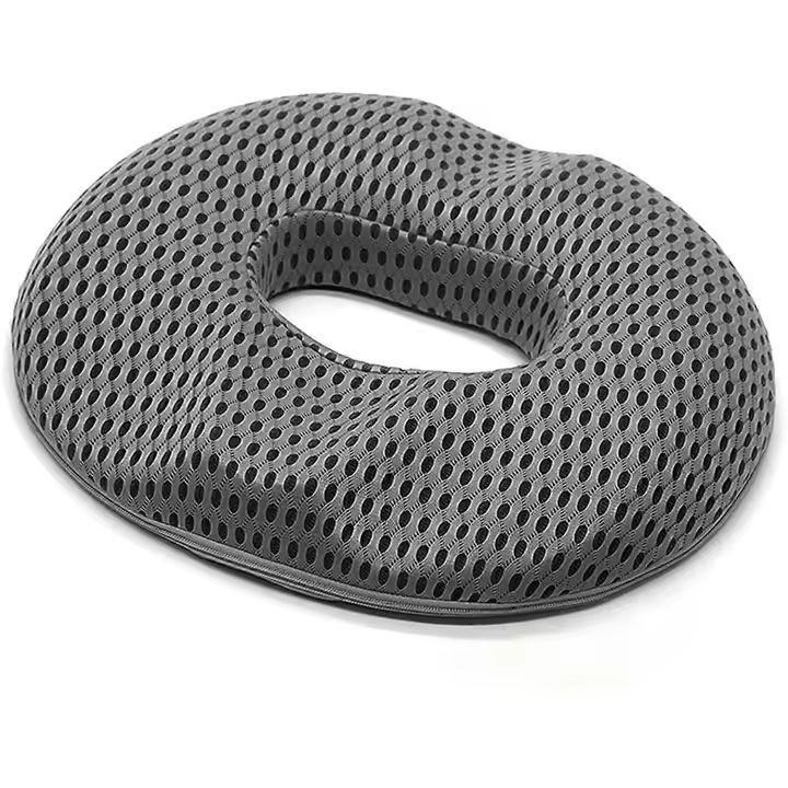 Cojín de asiento de donut Almohada de silla de espuma de memoria para aliviar el dolor Almohada anti hemorroides - 1