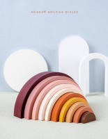 Bloques De Arco Iris De Madera Para Niños Juegos Montessori Aprendizaje De Colores Juguetes Educativos Para Bebés Ayudas De Enseñanza - details 0