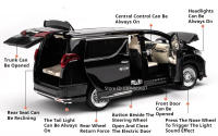 Coche De Juguete a Escala 1:18 Alphard De Metal Con Seis Puertas Abiertas Función De Retroceso Y Sonido Absorbente Luz Ornamentación Vehículo Para Niños - details 3