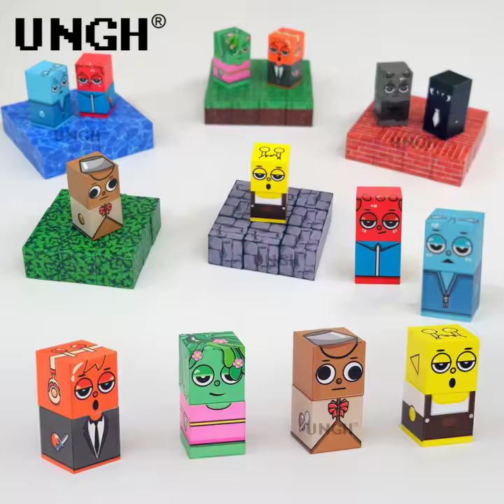 Juguete Educativo De Construcción Magnético UNGH Figuras De Bloques Muñeco Para Adolescentes Y Adultos Material Plástico Set De Juego DIY STEM - 1